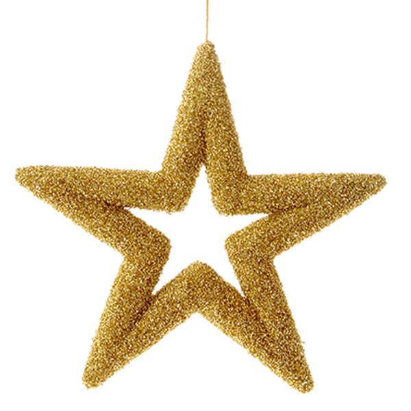 Χριστουγεννιάτικο Αστέρι Οροφής - Βιτρίνας, Χρυσό (37cm)